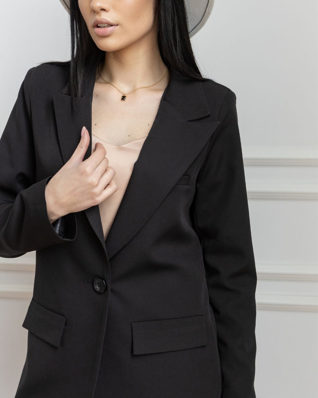 Стильный классический пиджак Сицилия черный, Черный, XS