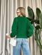 Базовый шерстяной свитер зеленый, Зелёный, универсальный (S-L)