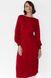 Платье трикотаж с юбкой плиссе однотон красная, Красный, универсальный (S-L)
