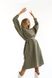 Вязаное платье из плотной вязки оливковое, Оливковый, Универсальный