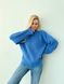 Базовый шерстяной свитер оверсайз синий, Синий, универсальный (S-L)