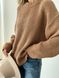 Базовый шерстяной свитер оверсайз кемел, Кэмел, универсальный (S-L)
