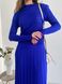 Платье вязаное ажурное Грэмми синее электрик, Синий, XS-S