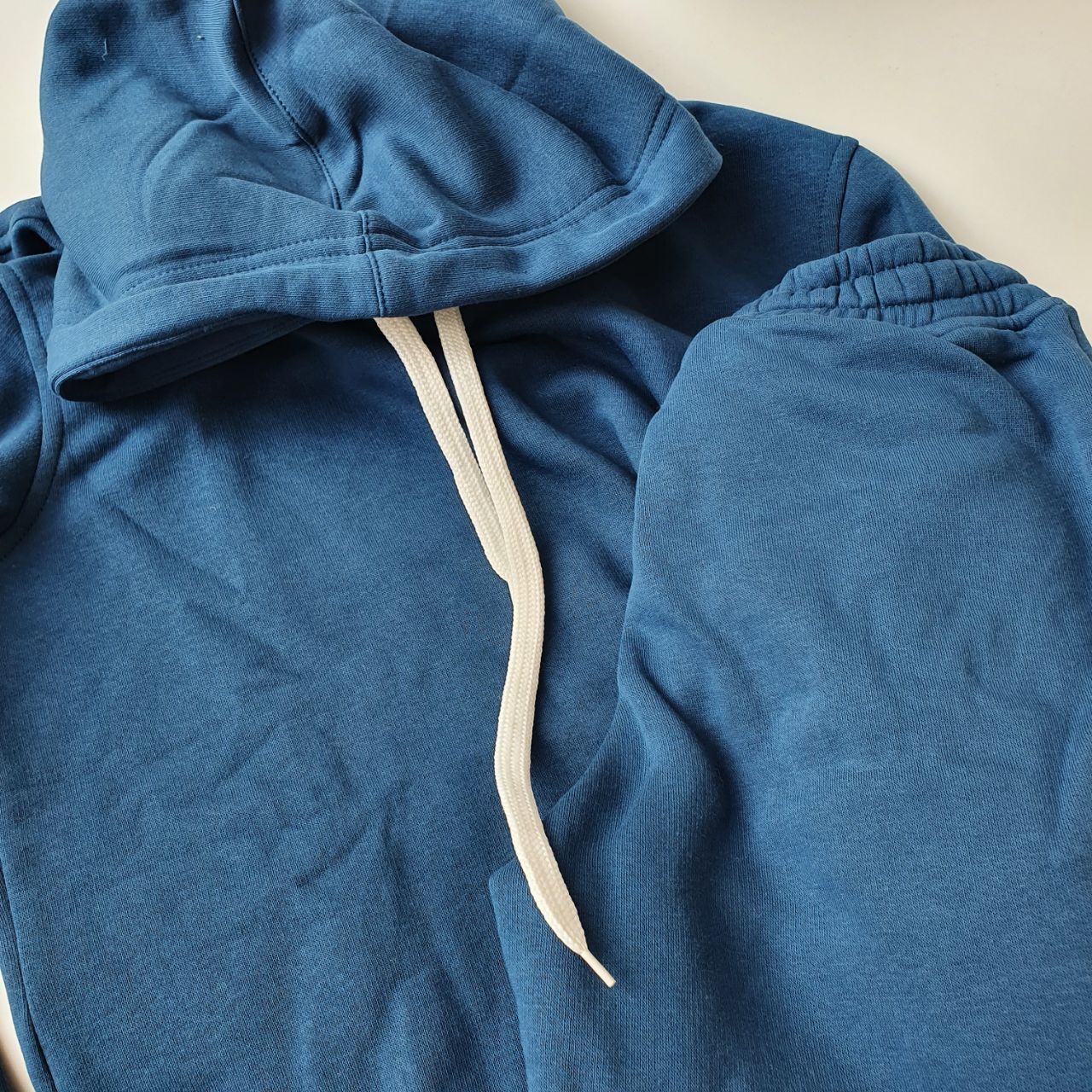 Стильний утеплений костюм на флісі Худі+джогери синій, Синій, S-M