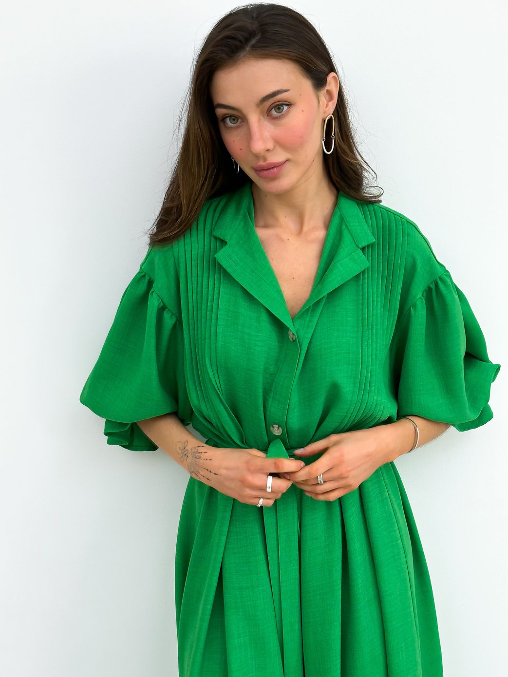 Сукня бохо максі зелена, Зелений, універсальний (S-L)