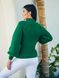 Шерстяной свитер объемной вязки с горловиной стоечкой зеленый, Зелёный, универсальный (S-L)