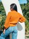 Шерстяной свитер объемной вязки с горловиной стоечкой оранжевый, Оранжевый, универсальный (S-L)
