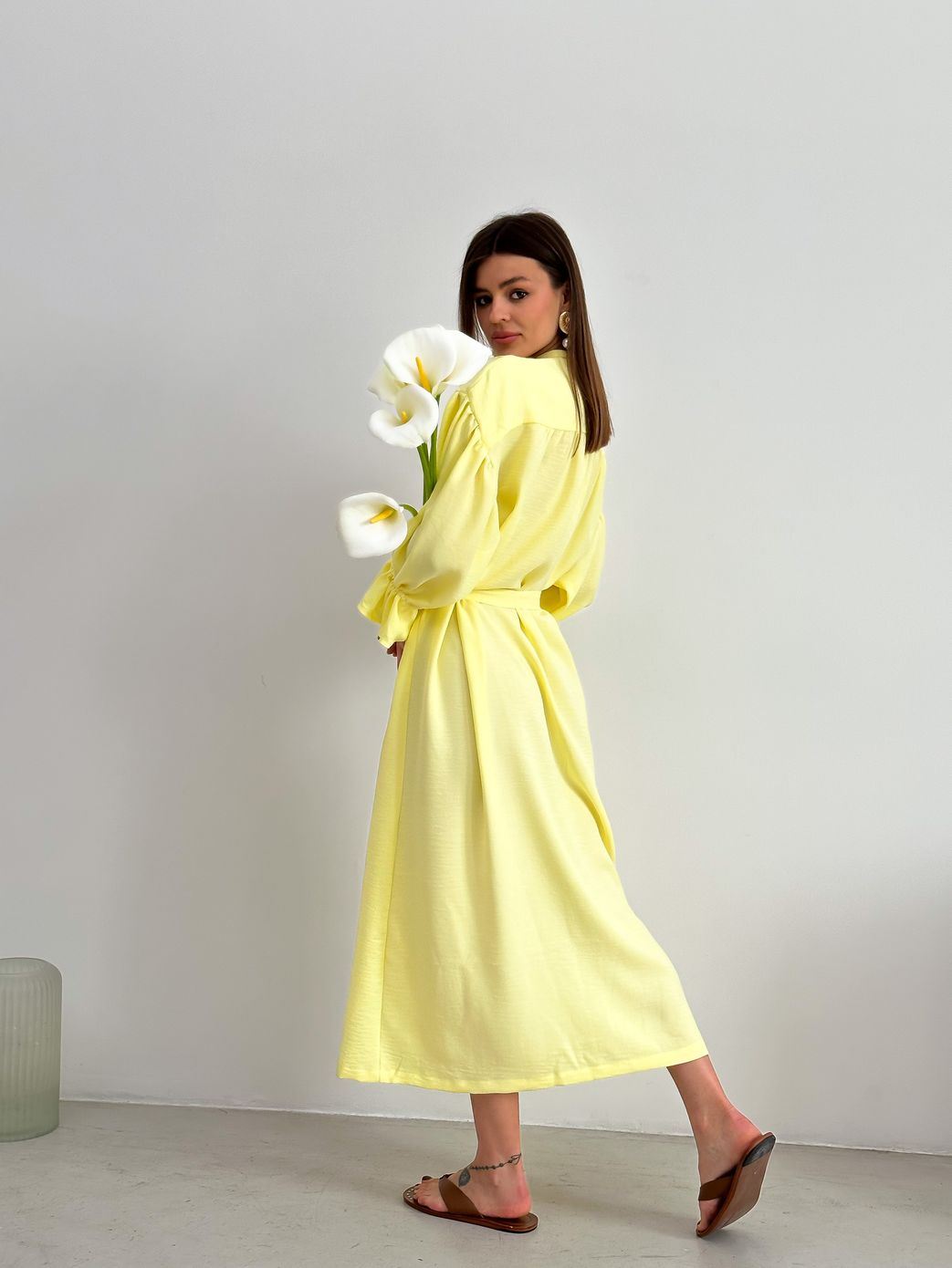 Сукня бохо максі лимонна, Лимонний, універсальний (S-L)